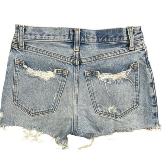 Abercrombie Annie High Rise Denim Shorts 00 24 - Picture 3 of 3